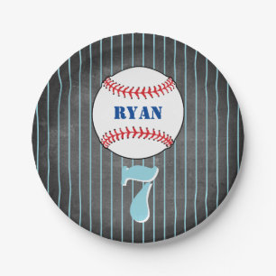Baseball Ball Birthday Personalized Kids Party Paper Plate