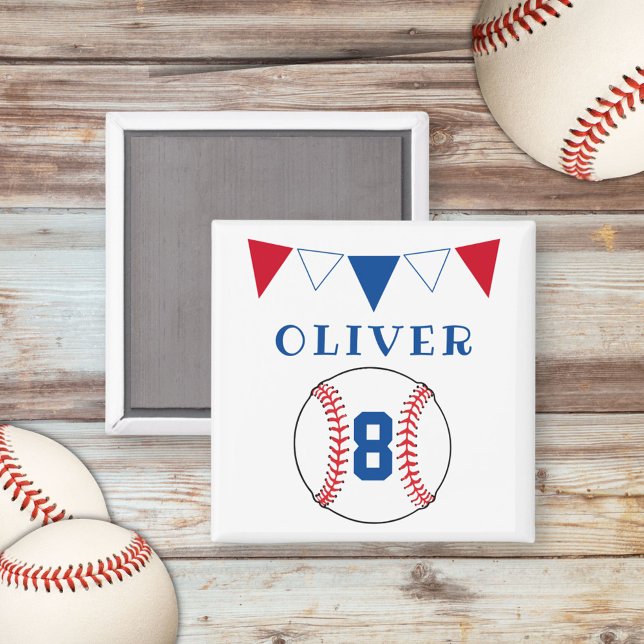 Baseball Ball Bunting Flags Kids Birthday  Magnet (Creator Uploaded)