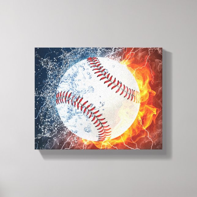 Baseball ball canvas print (Front)