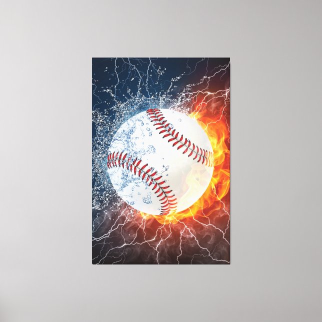 Baseball ball canvas print (Front)