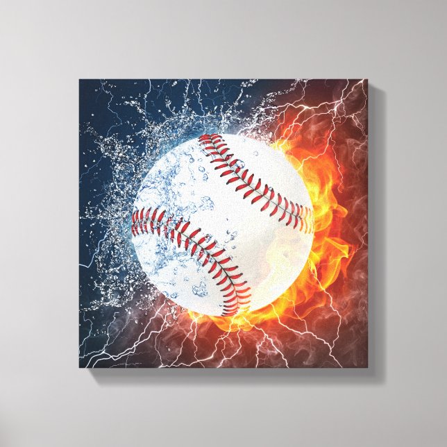 Baseball ball canvas print (Front)