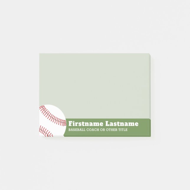 Baseball Ball Coach or Teacher - Modern Drawing Post-it Notes (Front)