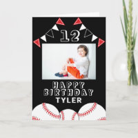 Baseball Ball Flags Sports Kids Photo Birthday