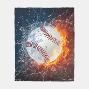 Baseball ball fleece blanket