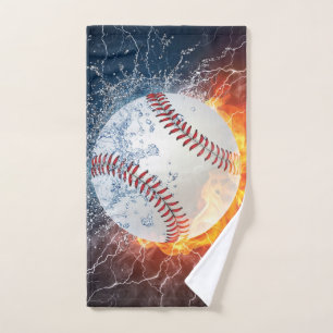 Baseball ball hand towel