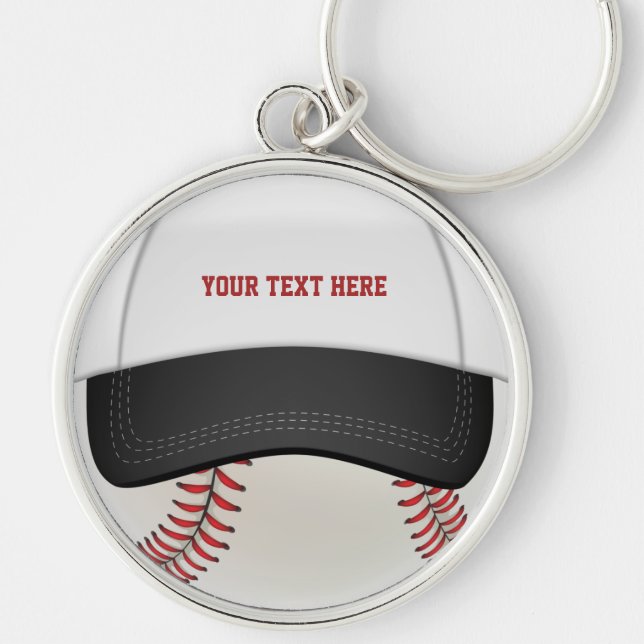 Baseball Ball Hat Keychain (Front)