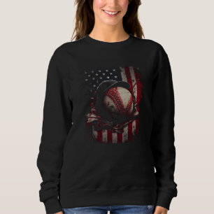 Baseball Ball Hat US Flag Graphic Tees Men Women B
