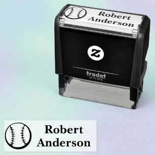 Baseball Ball Name Stamp