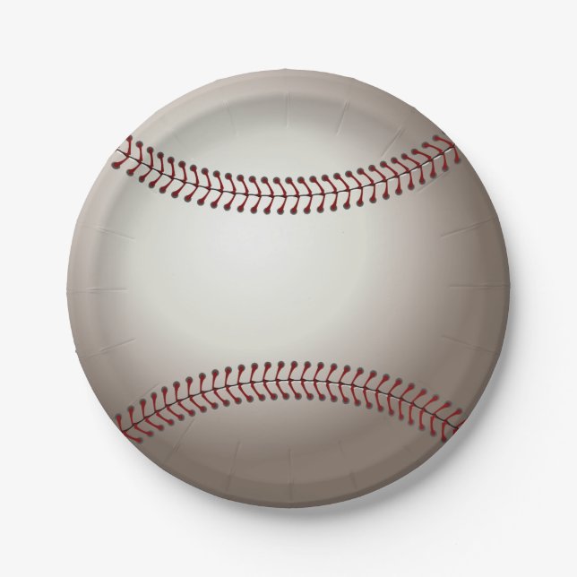 Baseball (ball) paper plate (Front)