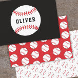 Baseball Ball Pattern Kids Name Birthday Wrapping Paper Sheet<br><div class="desc">Baseball Ball Pattern Kids Name Birthday Wrapping Paper Sheets. Personalise with your name or erase the text.</div>