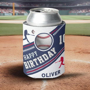 Baseball Ball Player Themed Birthday Party Can Cooler