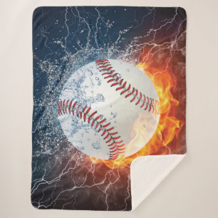 Baseball ball sherpa blanket