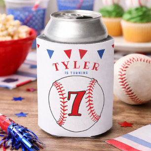 Baseball Ball Sports Kids Birthday Party Can Cooler