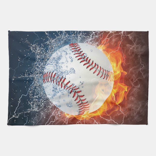 Baseball ball tea towel (Horizontal)