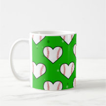 Baseball Ball Texture In Heart Shape - Pattern