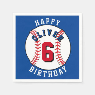 Baseball Ball Themed Kids Birthday Party Napkin