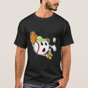 Baseball ball with Baseball glove & Cap T-Shirt