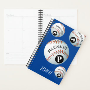 Baseball Baller Monogram Custom Multi Planner
