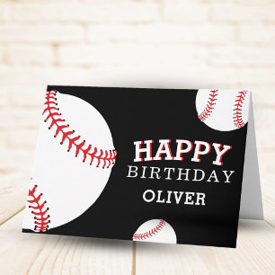Baseball Balls Sports Happy Birthday Kids Card