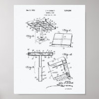 Baseball Base 1953 Patent Art White Paper