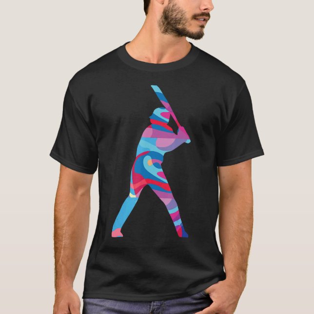 Baseball baseball game Colourful Graphic T-Shirt (Front)