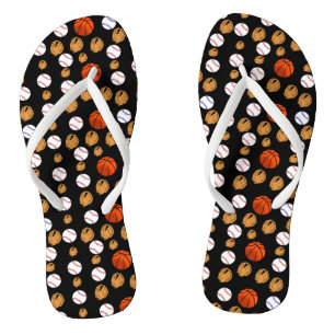 baseball, baseball glove, basketball, sport jandals