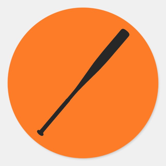 Baseball Bat Classic Round Sticker (Front)