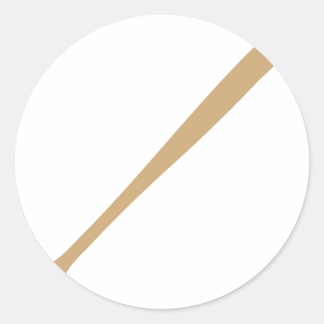 baseball bat icon classic round sticker (Front)