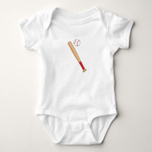 Baseball Bat with Ball Baby Bodysuit