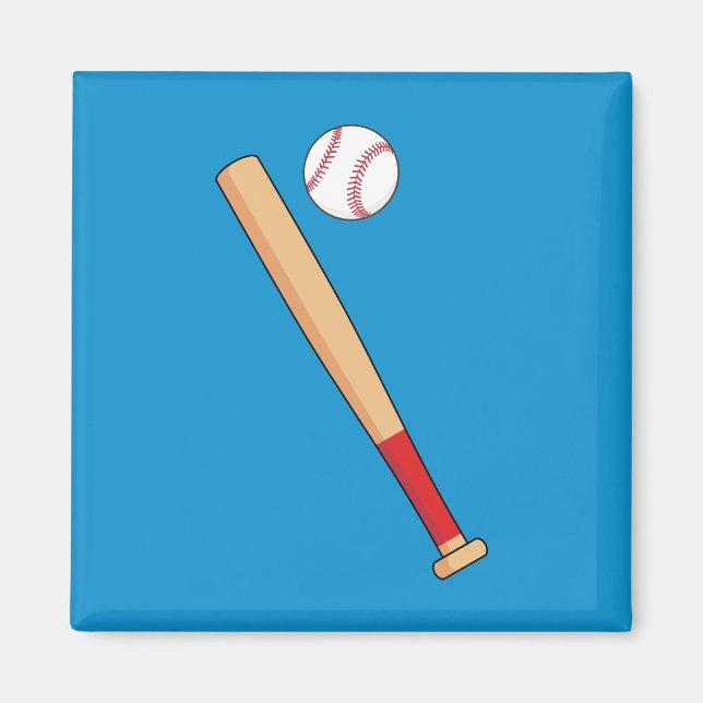 Baseball Bat with Ball Magnet (Front)
