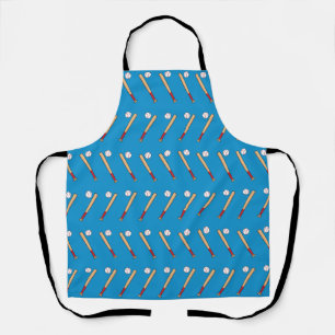 Baseball Bat with Ball Pattern Apron