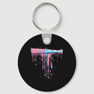 Baseball Bat With Sprinkles Drip For Baseball Play Key Ring