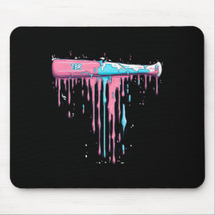 Baseball Bat With Sprinkles Drip For Baseball Play Mouse Pad