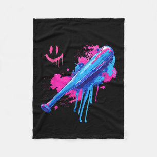 Baseball Bat With Sprinkles Drip For Men Boys 1 Fleece Blanket