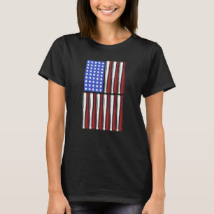 Baseball Bata USA Patriotic American Flag Player C T-Shirt