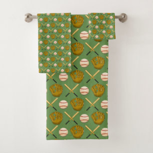 Baseball Bathroom Towel Set