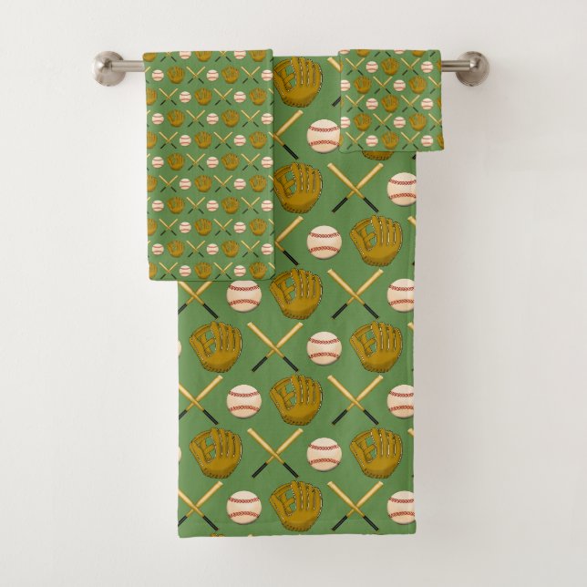 Baseball Bathroom Towel Set (Insitu)