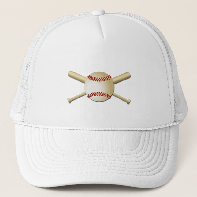 BASEBALL & BATS TRUCKER HAT (Front)