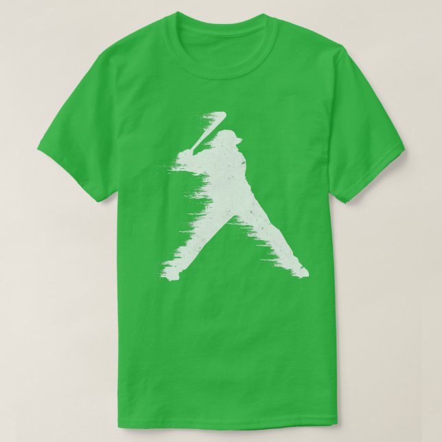 Baseball Batter Illustration T-Shirt (Design Front)