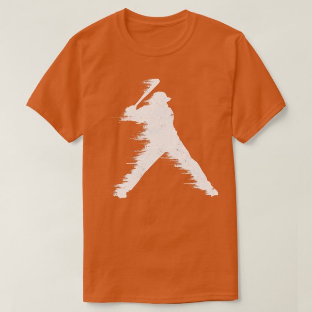 Baseball Batter Illustration T-Shirt (Design Front)