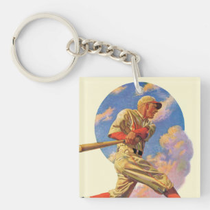 Baseball Batter Key Ring
