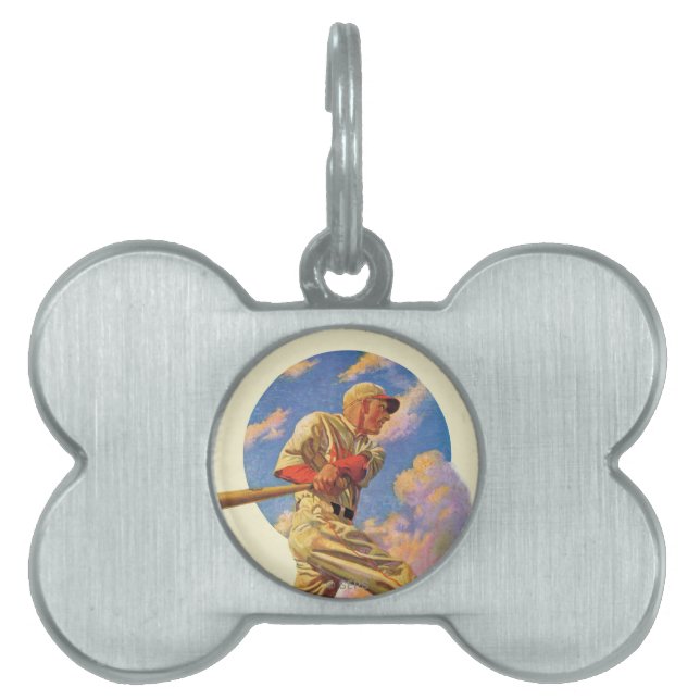 Baseball Batter Pet Tag (Front)