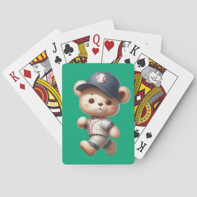 Baseball Bears 1 Playing Cards (Back)