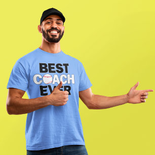 Baseball BEST COACH EVER Men's Sports Team Coach's T-Shirt