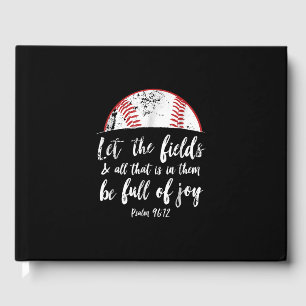 Baseball Bible Verse  Cute Christian Psalm 96 Guest Book