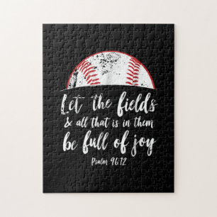 Baseball Bible Verse  Cute Christian Psalm 96 Jigsaw Puzzle