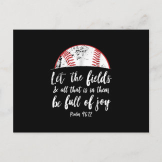 Baseball Bible Verse Cute Christian Psalm 96 Postcard