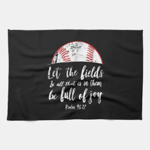 Baseball Bible Verse Cute Christian Psalm 96 Tea Towel