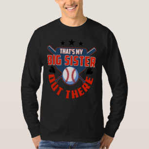 Baseball Big Sister Cute Baseball For Family T-Shirt