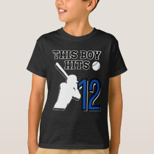 Baseball Birthday 12 Year Old Boy T-Shirt